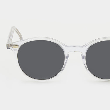 sunglasses cran eco transparent gradient grey sustainable tbd eyewear lens handcrafted in Italy