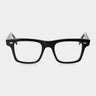 eyeglasses denim eco black optical sustainable tbd eyewear front handcrafted in Italy