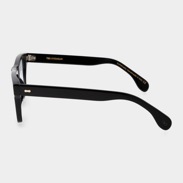 eyeglasses denim eco black optical sustainable tbd eyewear lateral handcrafted in Italy