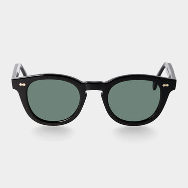sunglasses donegal eco black bottle green sustainable tbd eyewear front handcrafted in Italy