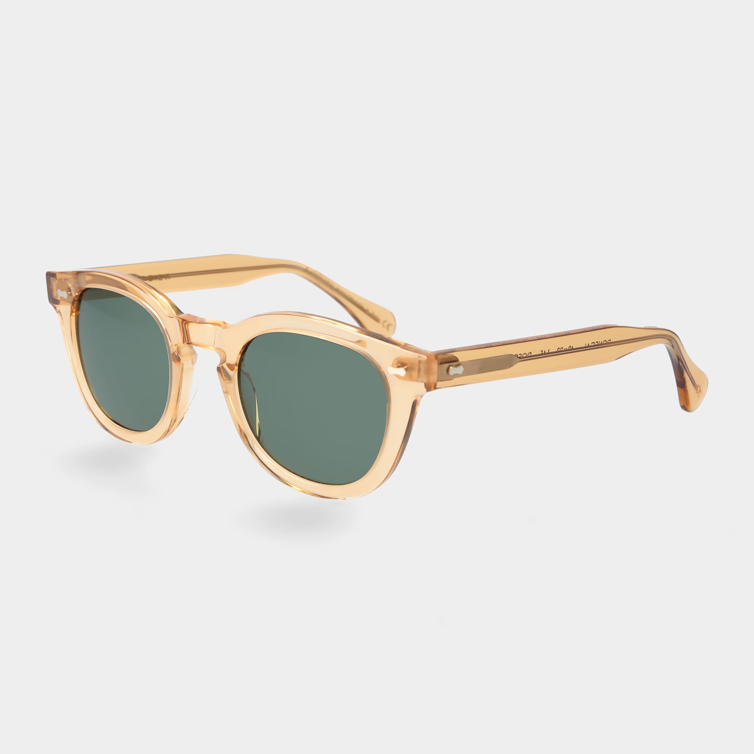Champagne sunglasses with blue lenses: Donegal TBD Eyewear