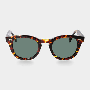 sunglasses donegal eco dark havana bottle green sustainable tbd eyewear front made in Italy