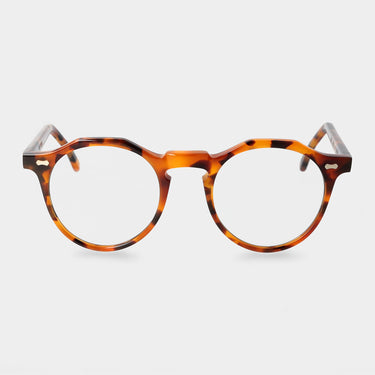 eyeglasses lapel amber tortoise optical tbd eyewear front made in Italy