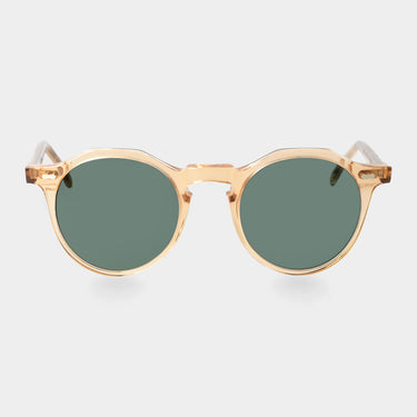 sunglasses lapel eco champagne bottle green sustainable tbd eyewear front handcrafted in Italy