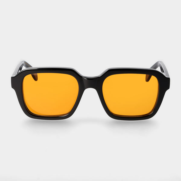 Square sunglasses with orange lenses: Lino | TBD Eyewear