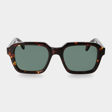 sunglasses lino eco dark havana bottle green sustainable tbd eyewear front made in Italy