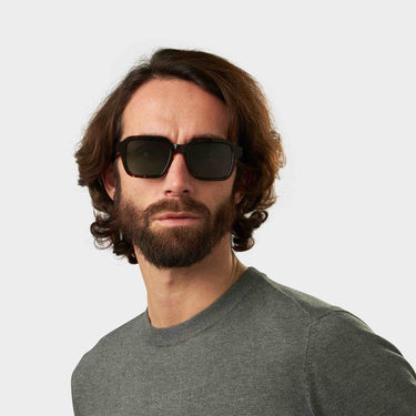 sunglasses lino eco dark havana bottle green sustainable tbd eyewear man handcrafted in Italy