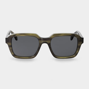 sunglasses lino eco green gradient grey sustainable tbd eyewear front made in Italy