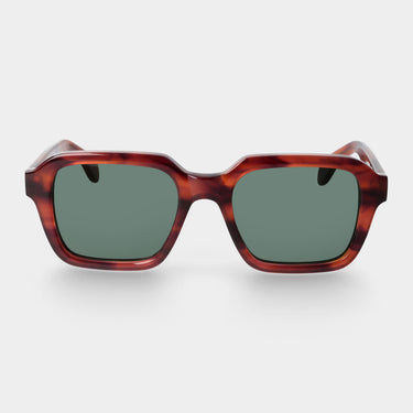 sunglasses lino eco havana bottle green sustainable tbd eyewear front handcrafted in Italy