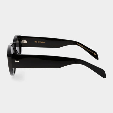 sunglasses madras eco black gradient grey sustainable tbd eyewear lateral handcrafted in Italy