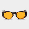 sunglasses madras eco dark havana orange sustainable tbd eyewear front made in Italy