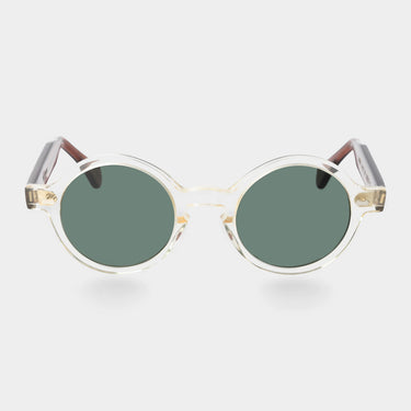 sunglasses oxford bicolor bottle green tbd eyewear front made in Italy