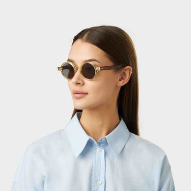 sunglasses oxford bicolor bottle green tbd eyewear woman handcrafted in Italy