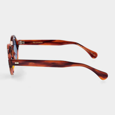 sunglasses oxford eco havana blue sustainable tbd eyewear lateral made in Italy