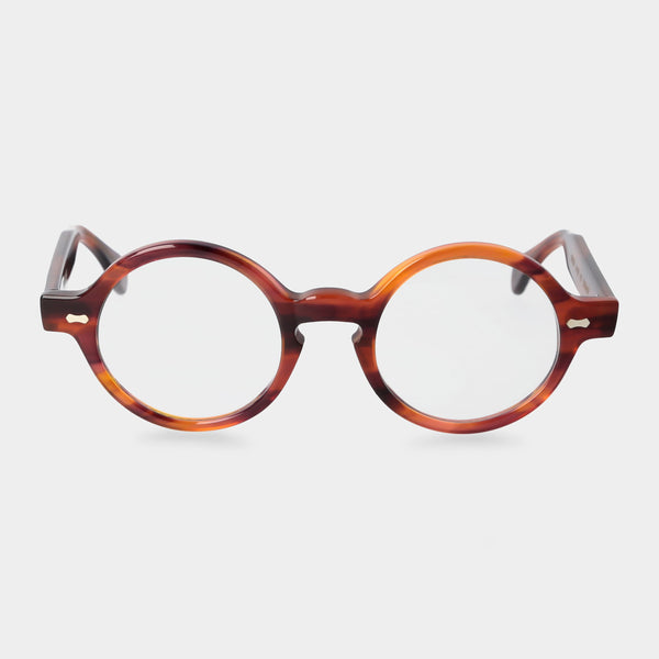 Brown round eyeglasses made in Italy: Oxford | TBD Eyewear