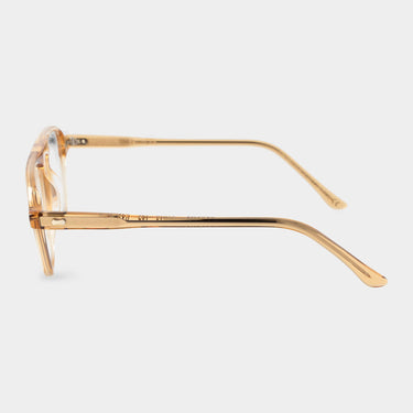 eyeglasses panama eco champagne optical sustainable tbd eyewear lateral handcrafted in Italy