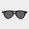 sunglasses piquet eco black gradient grey sustainable tbd eyewear front handcrafted in Italy