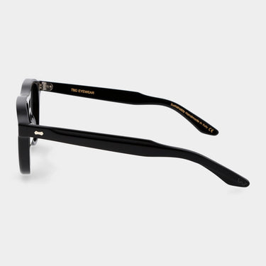 sunglasses piquet eco black gradient grey sustainable tbd eyewear lateral handcrafted in Italy