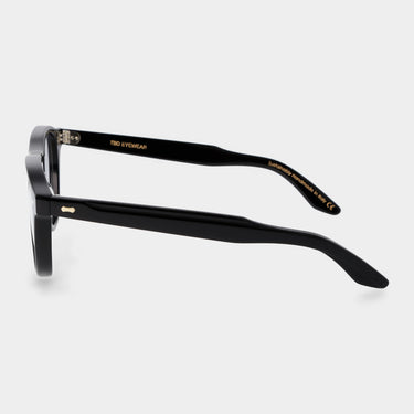 eyeglasses piquet eco black optical sustainable tbd eyewear lateral handcrafted in Italy