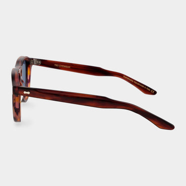 sunglasses piquet eco havana blue sustainable tbd eyewear lateral handcrafted in Italy