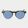 sunglasses pleat black silver blue tbd eyewear front handcrafted in Italy