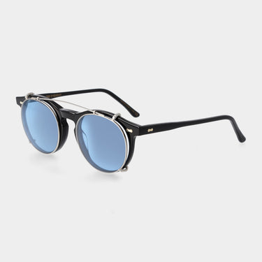 sunglasses pleat black silver blue tbd eyewear total made in Italy