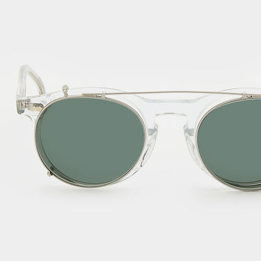 sunglasses pleat eco transparent silver bottle green sustainable tbd eyewear lens handcrafted in Italy