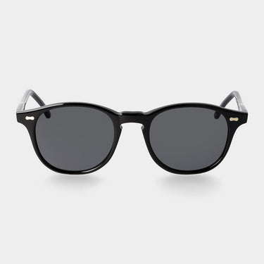 sunglasses shetland eco black gradient grey sustainable tbd eyewear front handcrafted in Italy