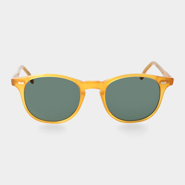 sunglasses shetland honey bottle green tbd eyewear front handcrafted in Italy