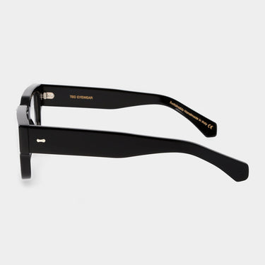 eyeglasses silk eco black optical sustainable tbd eyewear lateral handcrafted in Italy