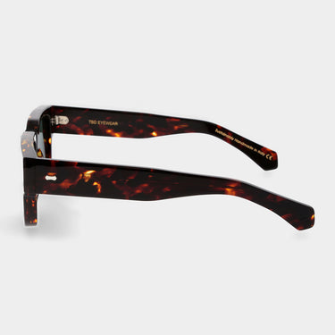 sunglasses silk eco dark havana bottle green sustainable tbd eyewear lateral made in Italy