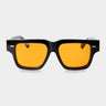 sunglasses tela eco black orange sustainable tbd eyewear front made in Italy