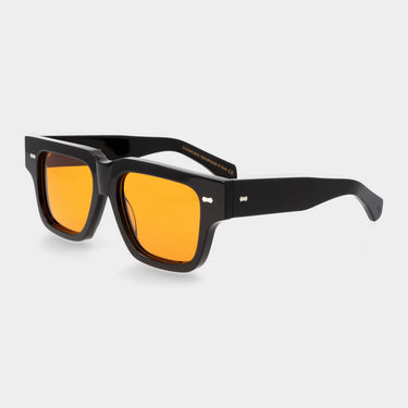 sunglasses tela eco black orange sustainable tbd eyewear total handcrafted in Italy