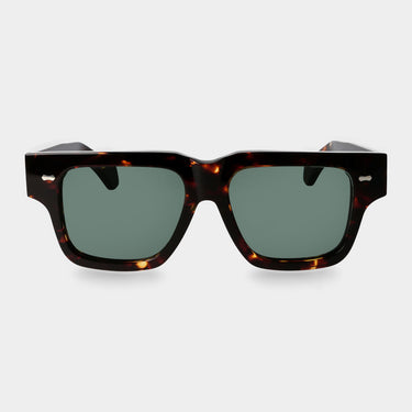 sunglasses tela eco dark havana bottle green sustainable tbd eyewear front made in Italy
