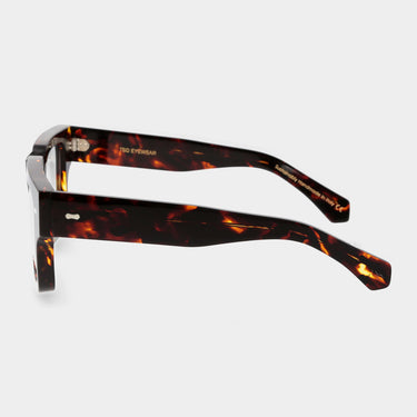 eyeglasses tela eco dark havana optical sustainable tbd eyewear lateral handcrafted in Italy