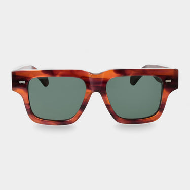 sunglasses tela eco havana bottle green sustainable tbd eyewear front handcrafted in Italy