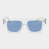sunglasses tela eco transparent blue sustainable tbd eyewear front handcrafted in Italy