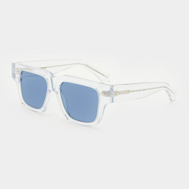 sunglasses tela eco transparent blue sustainable tbd eyewear total handcrafted in Italy