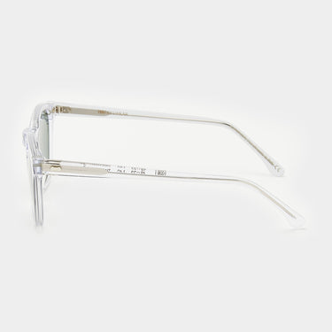 sunglasses twill eco transparent bottle green sustainable tbd eyewear lateral handcrafted in Italy