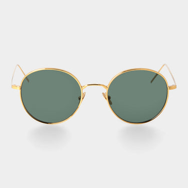 sunglasses ulster k gold bottle green tbd eyewear front handcrafted in Italy