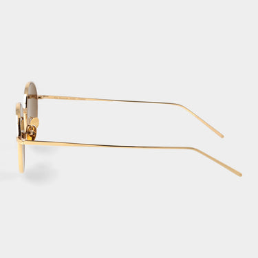 sunglasses ulster k gold tobacco tbd eyewear lateral handcrafted in Italy