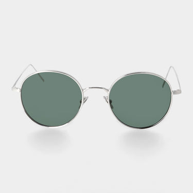 sunglasses ulster rhodium bottle green tbd eyewear front handcrafted in Italy
