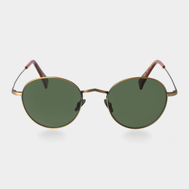 sunglasses vicuna brass bottle green tbd eyewear front made in Italy