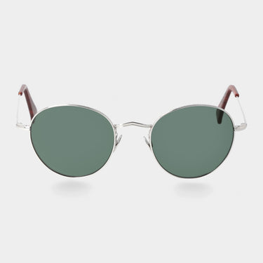 sunglasses vicuna rhodium bottle green tbd eyewear front handcrafted in Italy