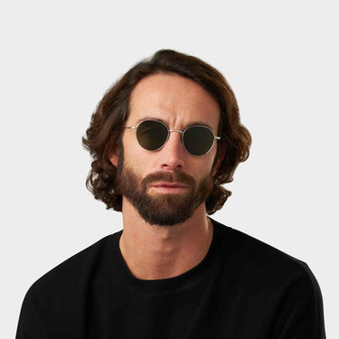 sunglasses vicuna rhodium bottle green tbd eyewear man made in Italy