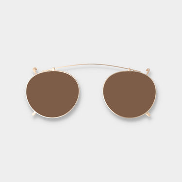 welt clip gold tobacco grey tbd eyewear front made in Italy