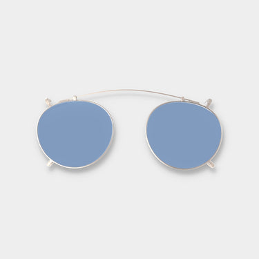 sunglasses welt clip silver blue tbd eyewear front handcrafted in Italy