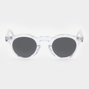 sunglasses welt transparent gradient grey tbd eyewear front handcrafted in Italy