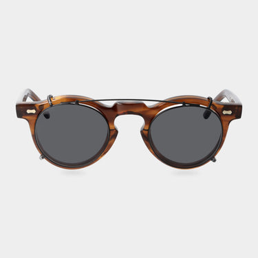 sunglasses welt with clip black gradient grey tbd eyewear front handcrafted in Italy