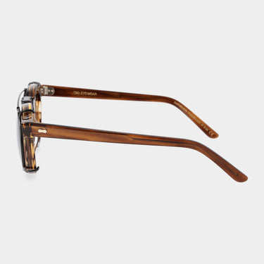 sunglasses welt with clip black gradient grey tbd eyewear lateral handcrafted in Italy